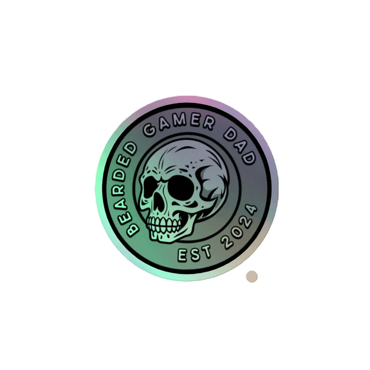 Bearded Gamer Dad Holographic Sticker Set product image (2)