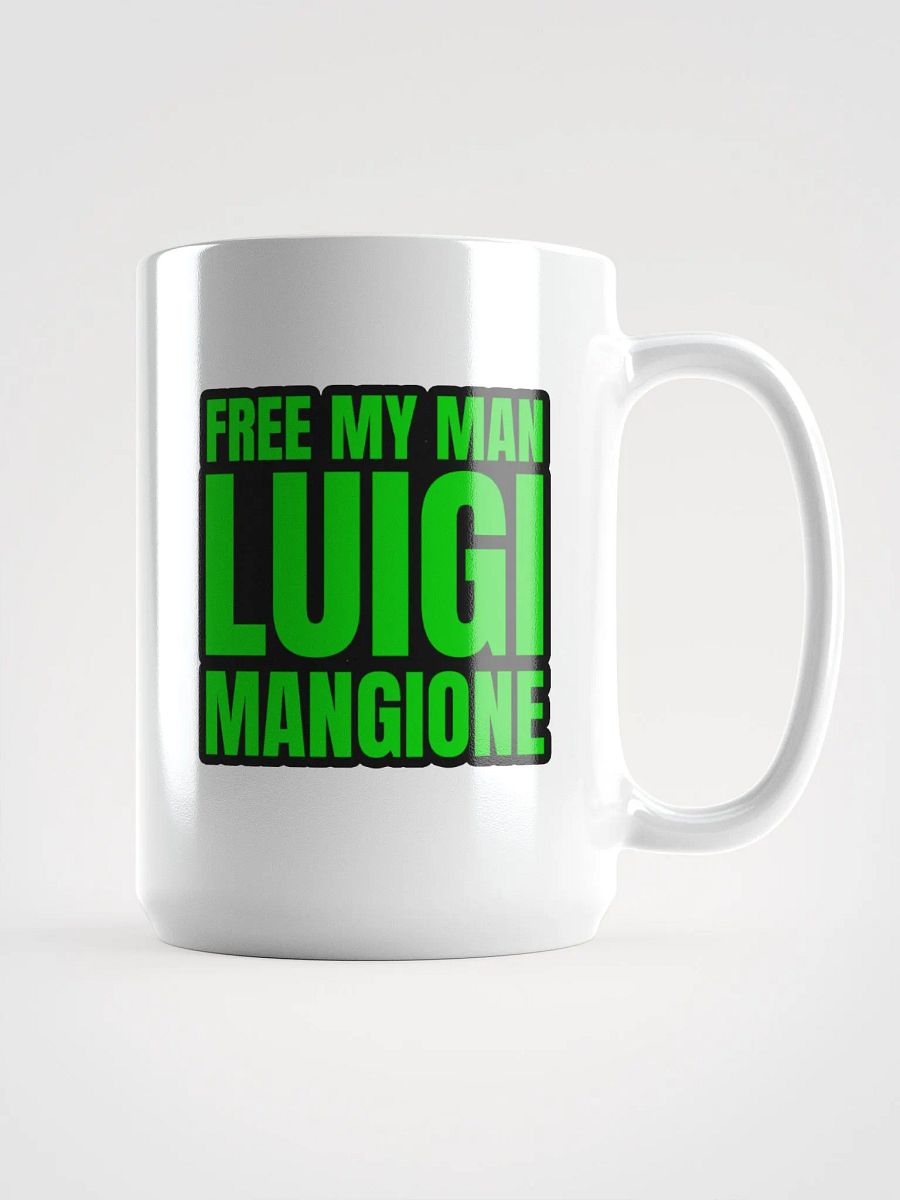 FREE MY MAN LUIGI MANGIONE White Glossy Mug product image (1)