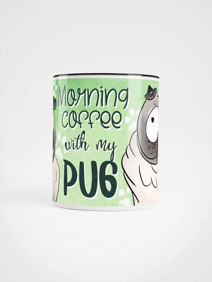 Morning Coffee with My Pug Accent Mug product image (2)