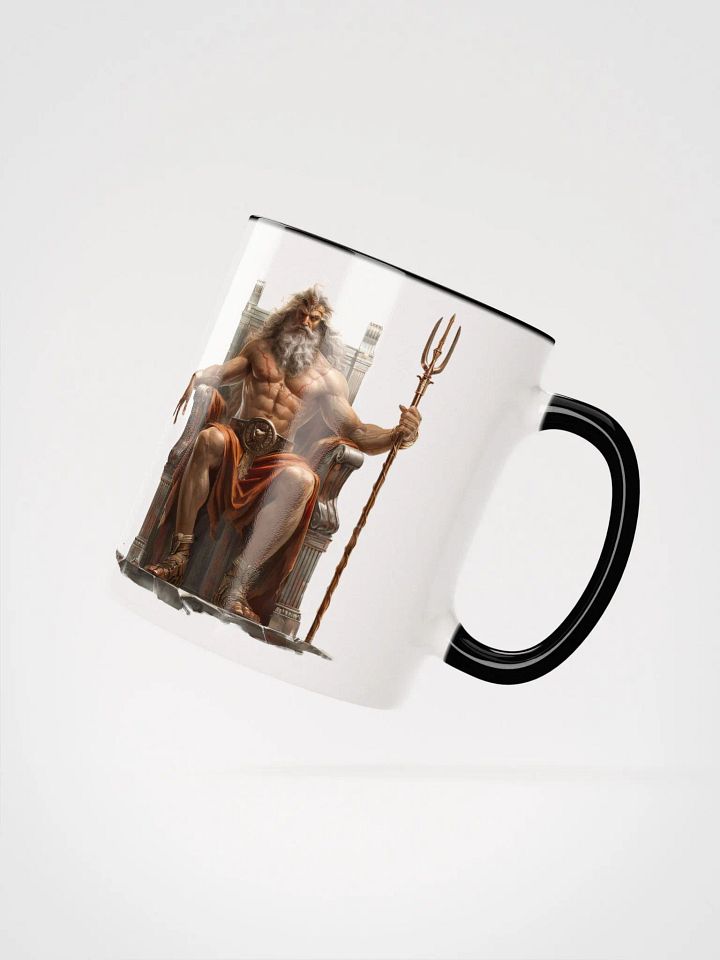 Poseidon - The God of the Oceans Ceramic Mug with Black Color Inside product image (3)