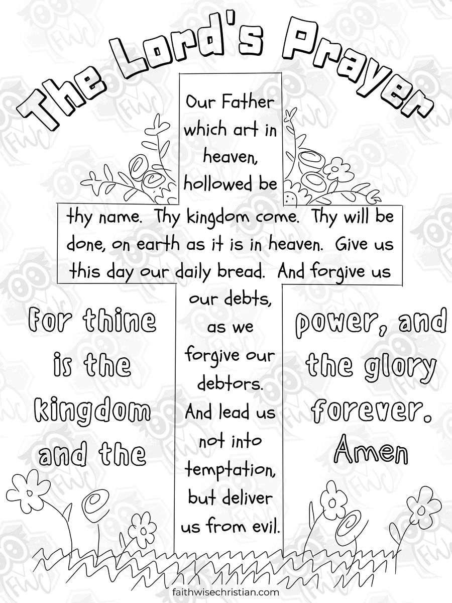 3 Pack Matthew 6:9-13 Printable product image (3)