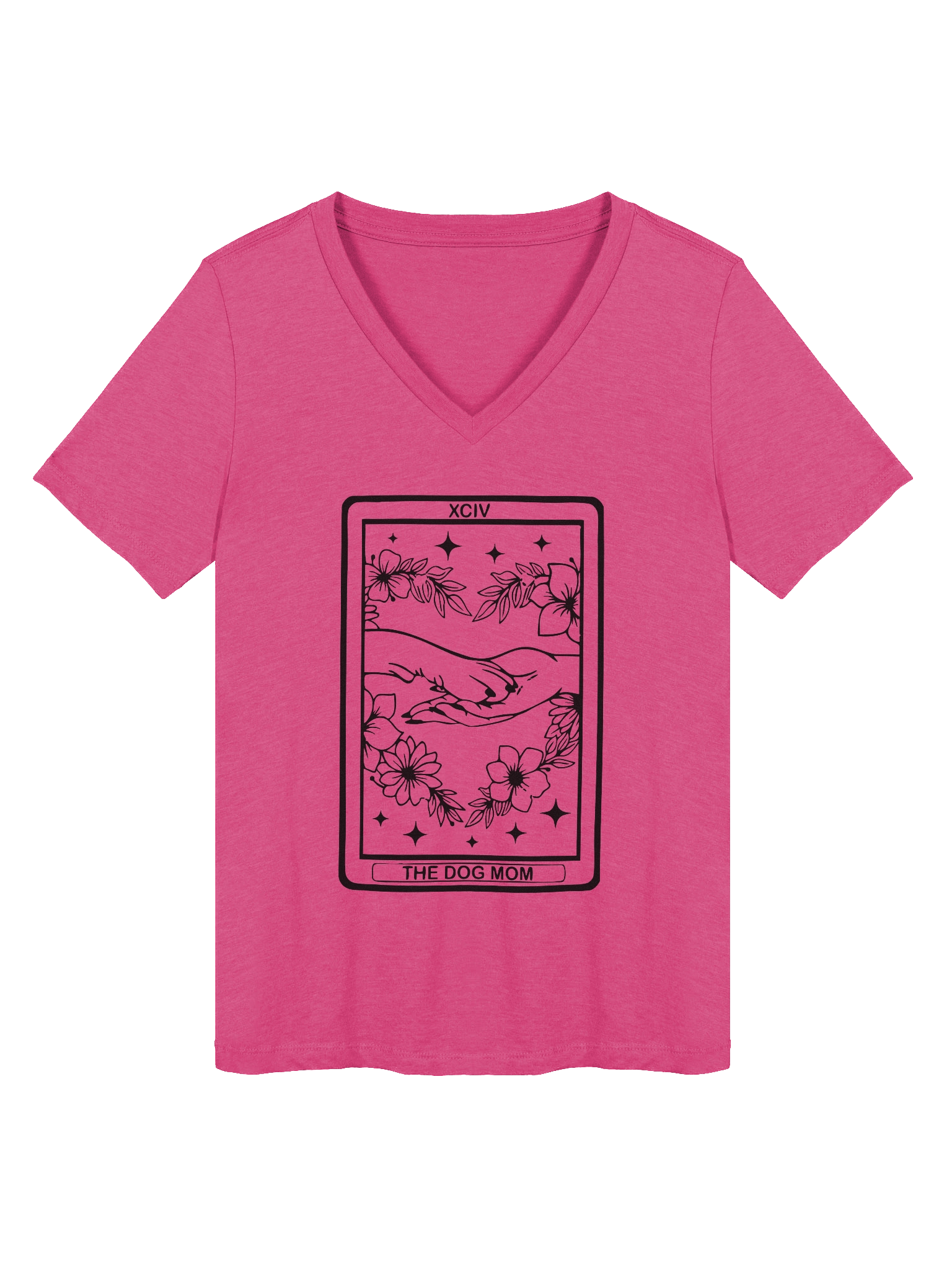 🌙 “V-Neck Dog Mom Tarot Tee” product image (1)