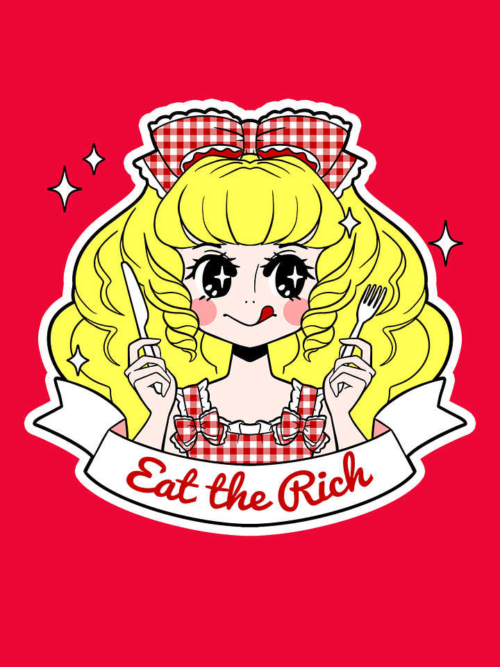 𝑬𝑼⧸𝑼𝑲 Eat the Rich (Red) organic cotton t-shirt product image (2)