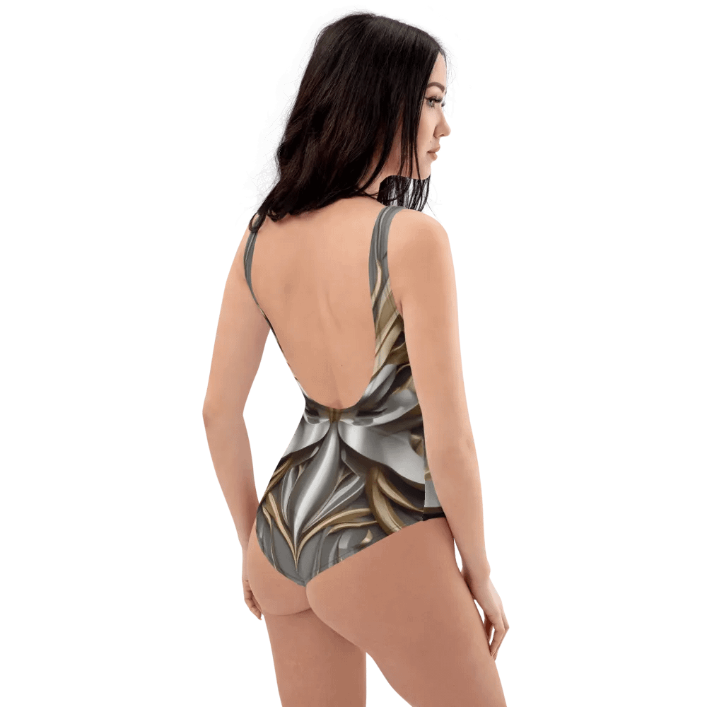 Abstract metallic swimming suit product image (4)