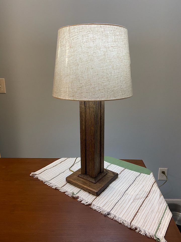 Stained Red Oak Lamp product image (1)