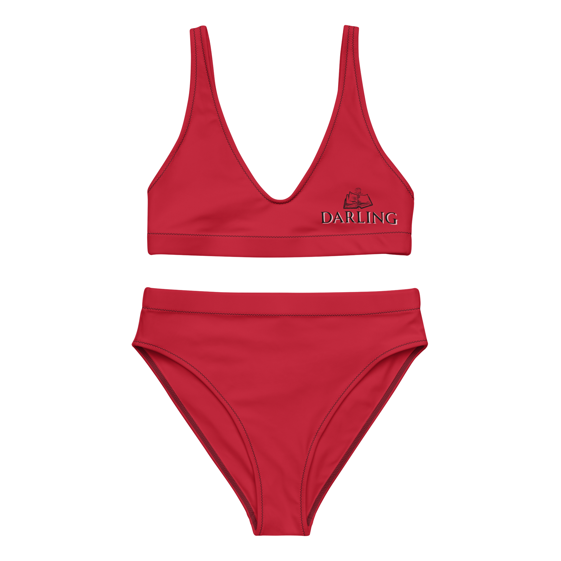 Yngling - Darling Series! High wasted bikini swimsuit. Red-Darling product image (1)