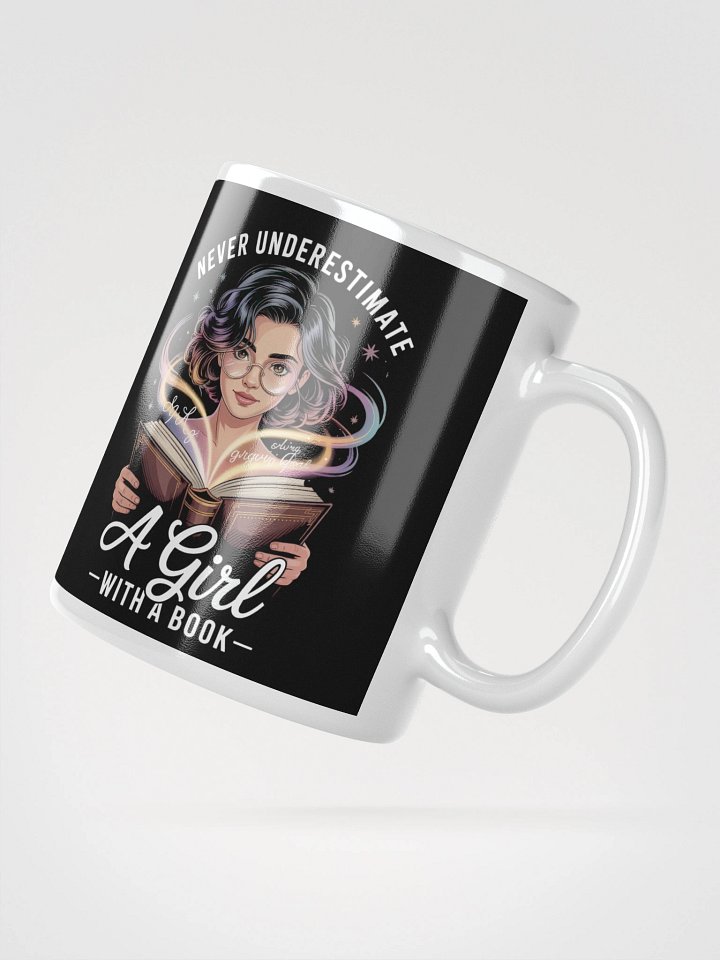 Never Underestimate a Girl with a Book – Empowering Book Lover Mug product image (2)