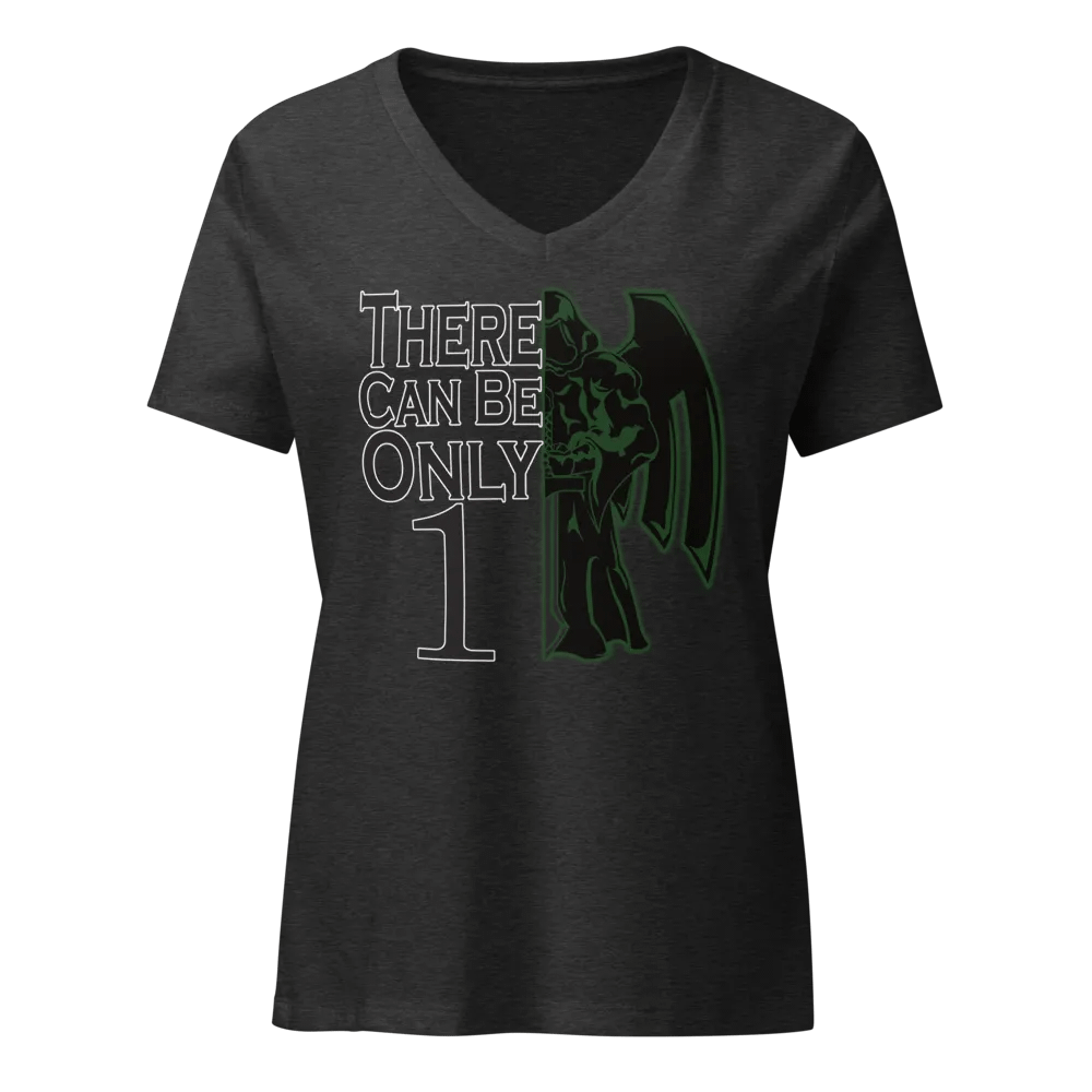 Highlander Roll1 Green Womens V-Neck Shirt product image (3)