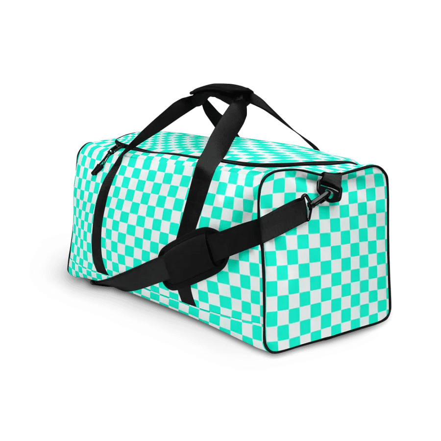Checkered! Black and White Checkers Duffel Bag product image (10)