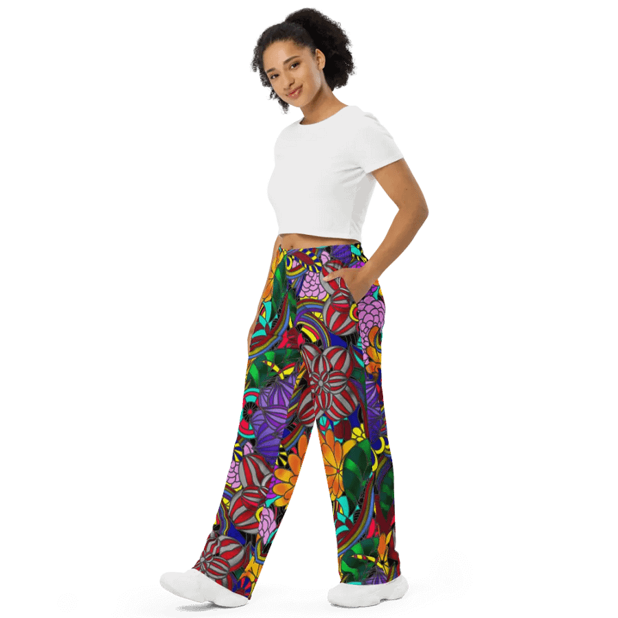 Flowers and Rainbows Wideleg Pants product image (4)