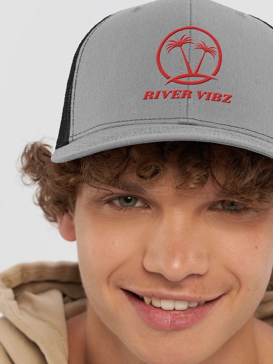 Palm Tree Red River Vibz Trucker Hat product image (8)