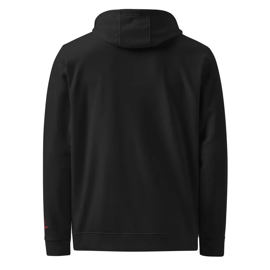 Red Brushstroke Hoodie, Artistic Logo Gift, Adidas Fleece Hoodie product image (5)