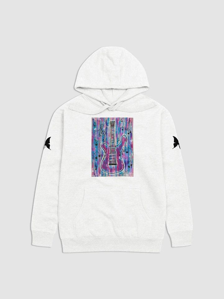 My guitar (art by Dina R.) with butterflies - Hoodie product image (1)