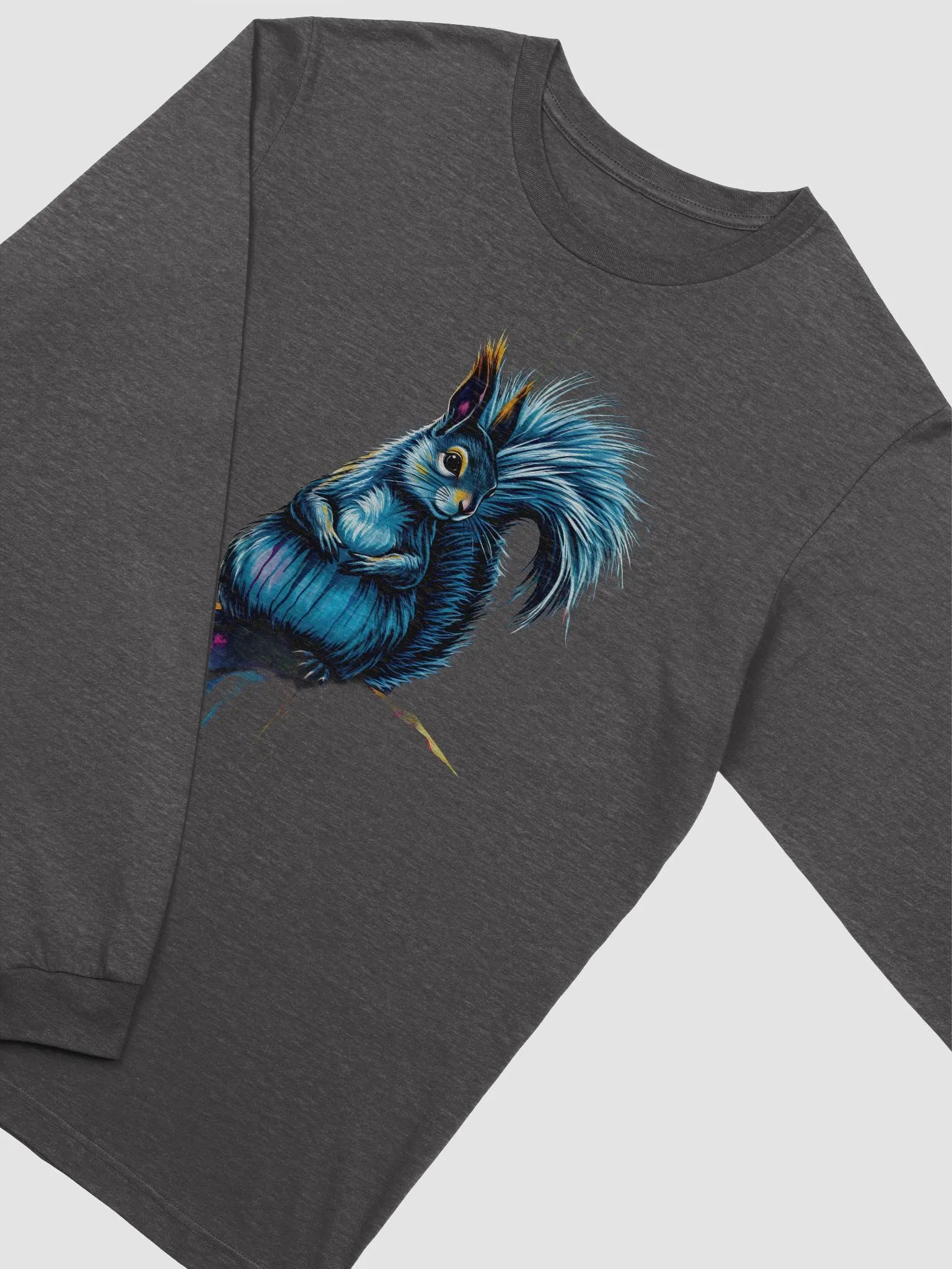 Vibrant Squirrel Illustration Long Sleeve Tee product image (3)