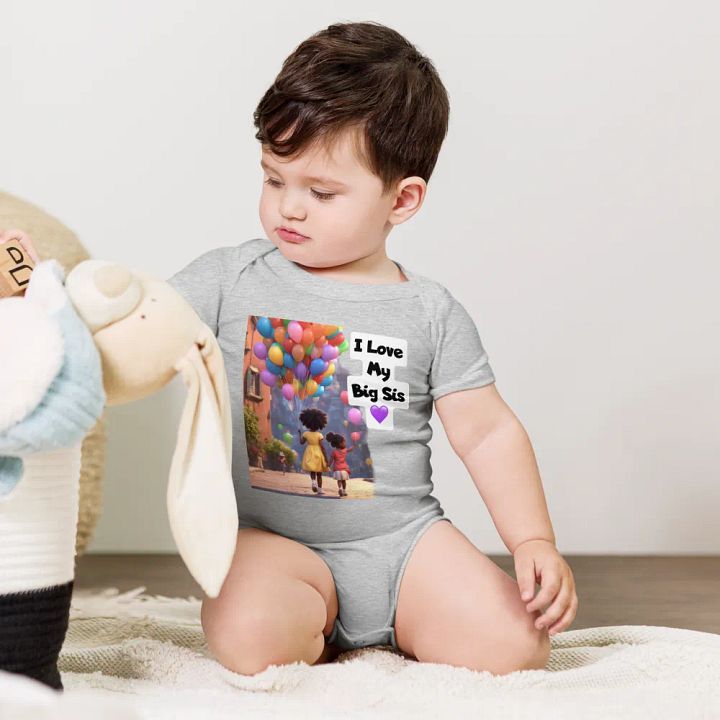 Lil Sis Love Baby Short Sleeve One Piece product image (2)