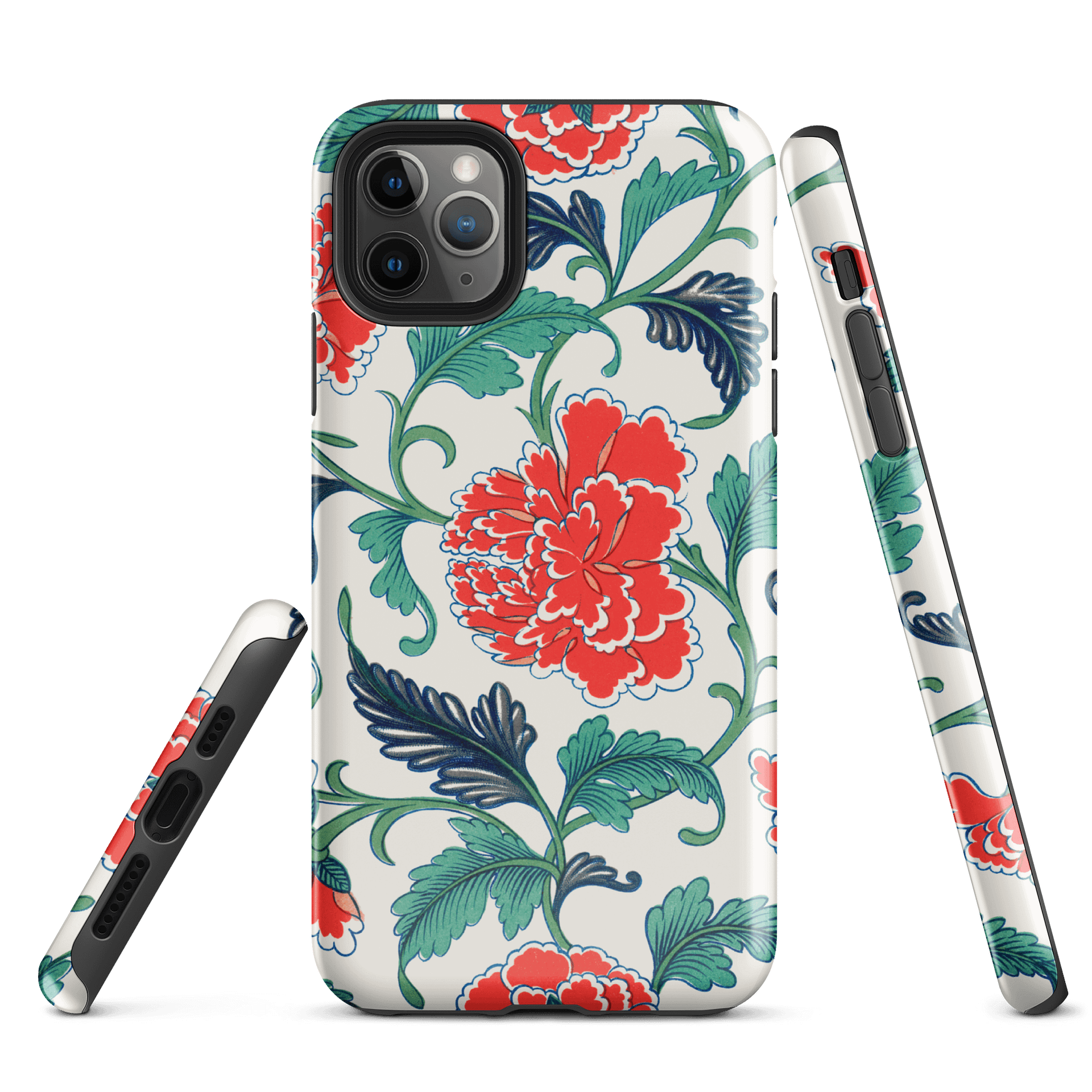 Red Floral Pattern. iPhone® Tough Case product image (3)