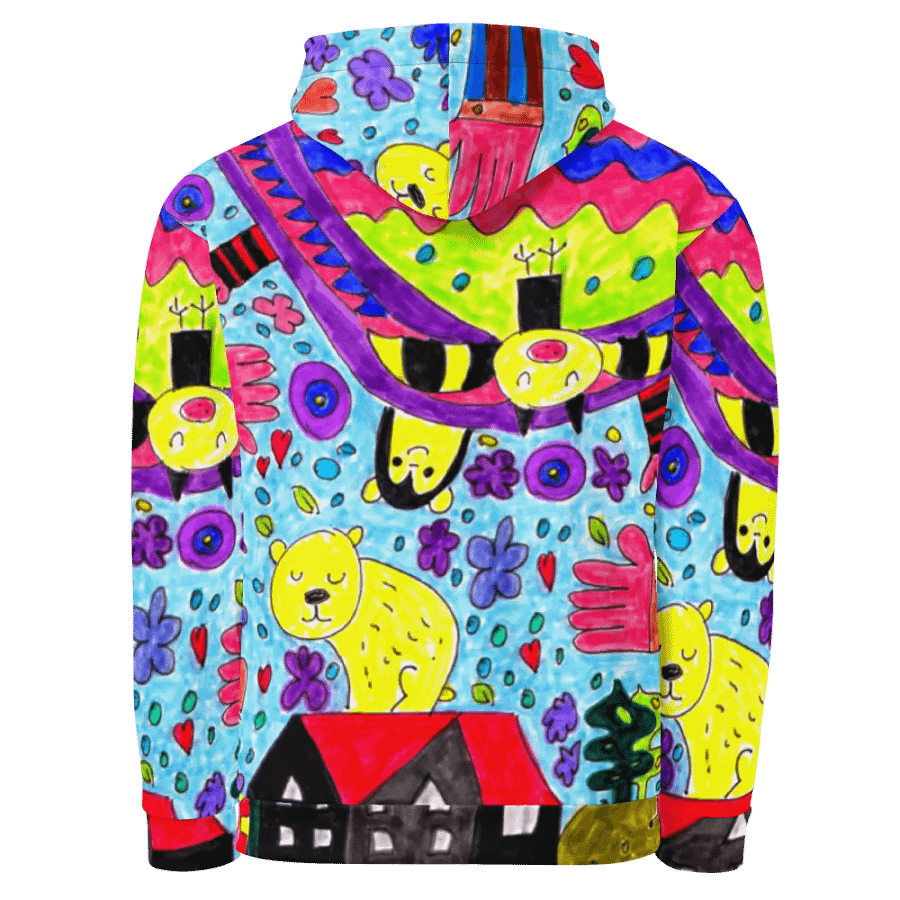 Abstract Vibrant Doodle Characters Unisex All Over Print Hoodie product image (11)