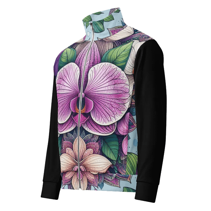 Orchid Mandala Bliss Track Jacket | AI Design product image (1)