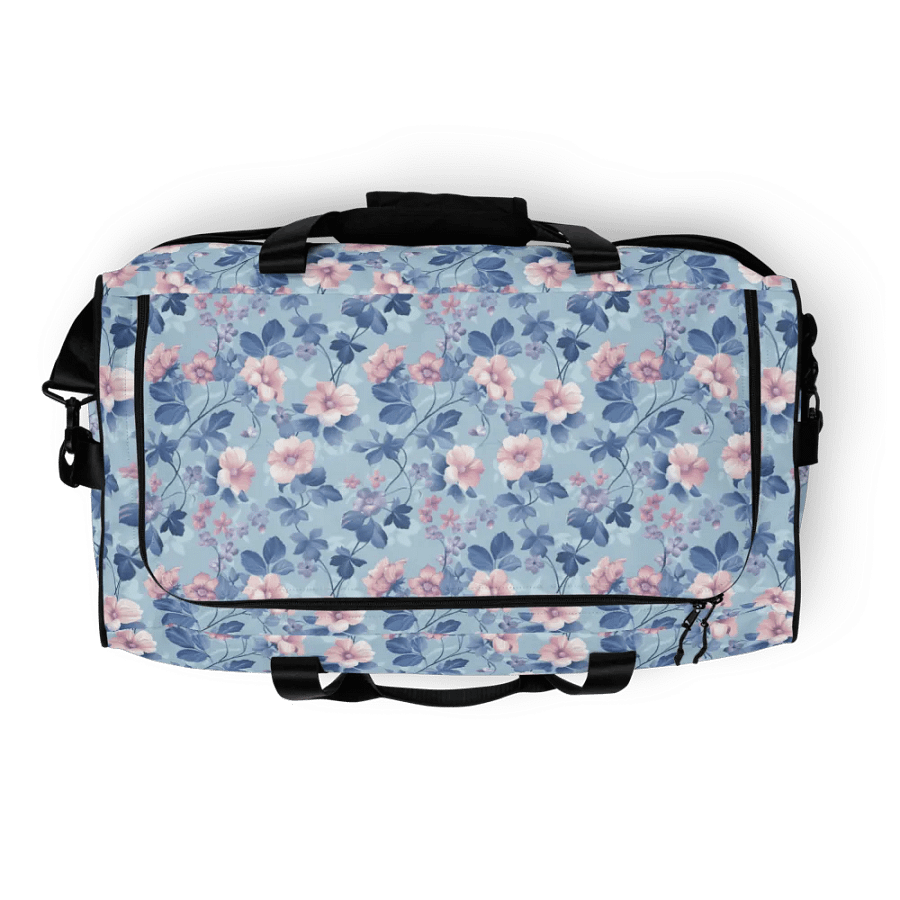 Serene Blue Blossoms Duffle Bag product image (6)