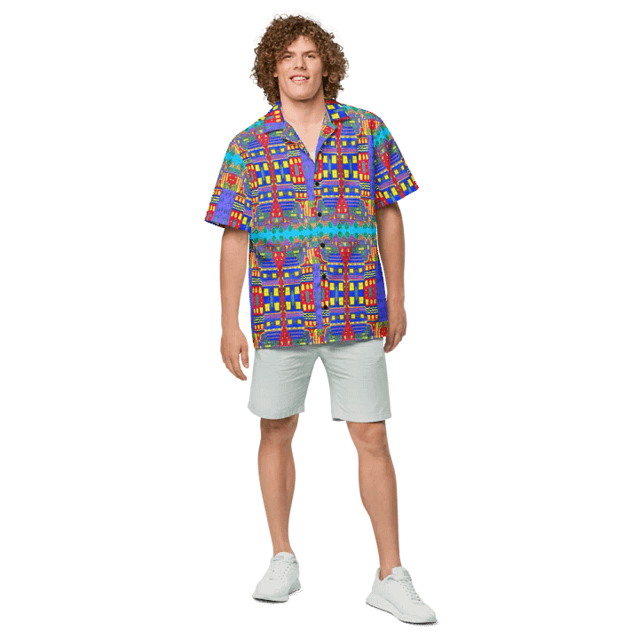 Abstract Playful Houses 2 Unisex Hawaiian Shirt product image (1)