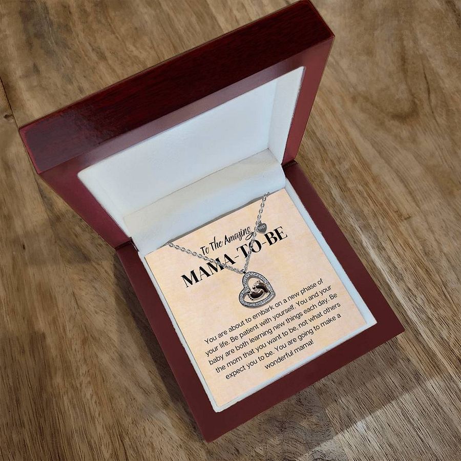 To The Amazing Mama-to-Be – Rose Gold Baby Feet Necklace product image (3)