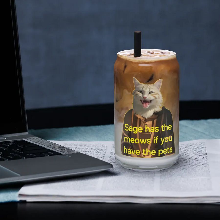 Sage Barter! Glass Can Cup product image (33)