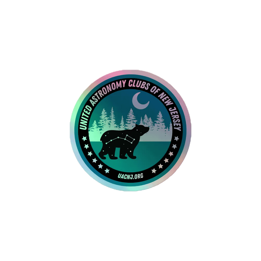Shiny Round Sticker - Bear and Moon product image (1)