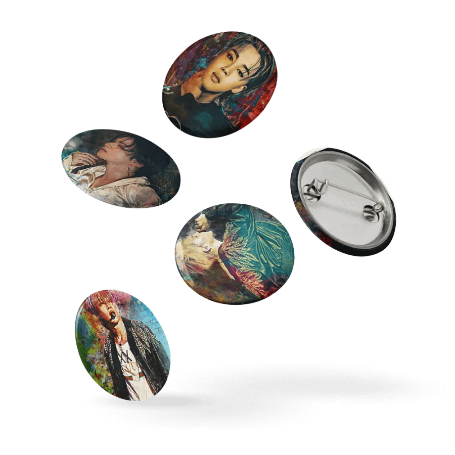 BTS - Jimin Set of Buttons 1 - Designed by ChimberArt product image (9)