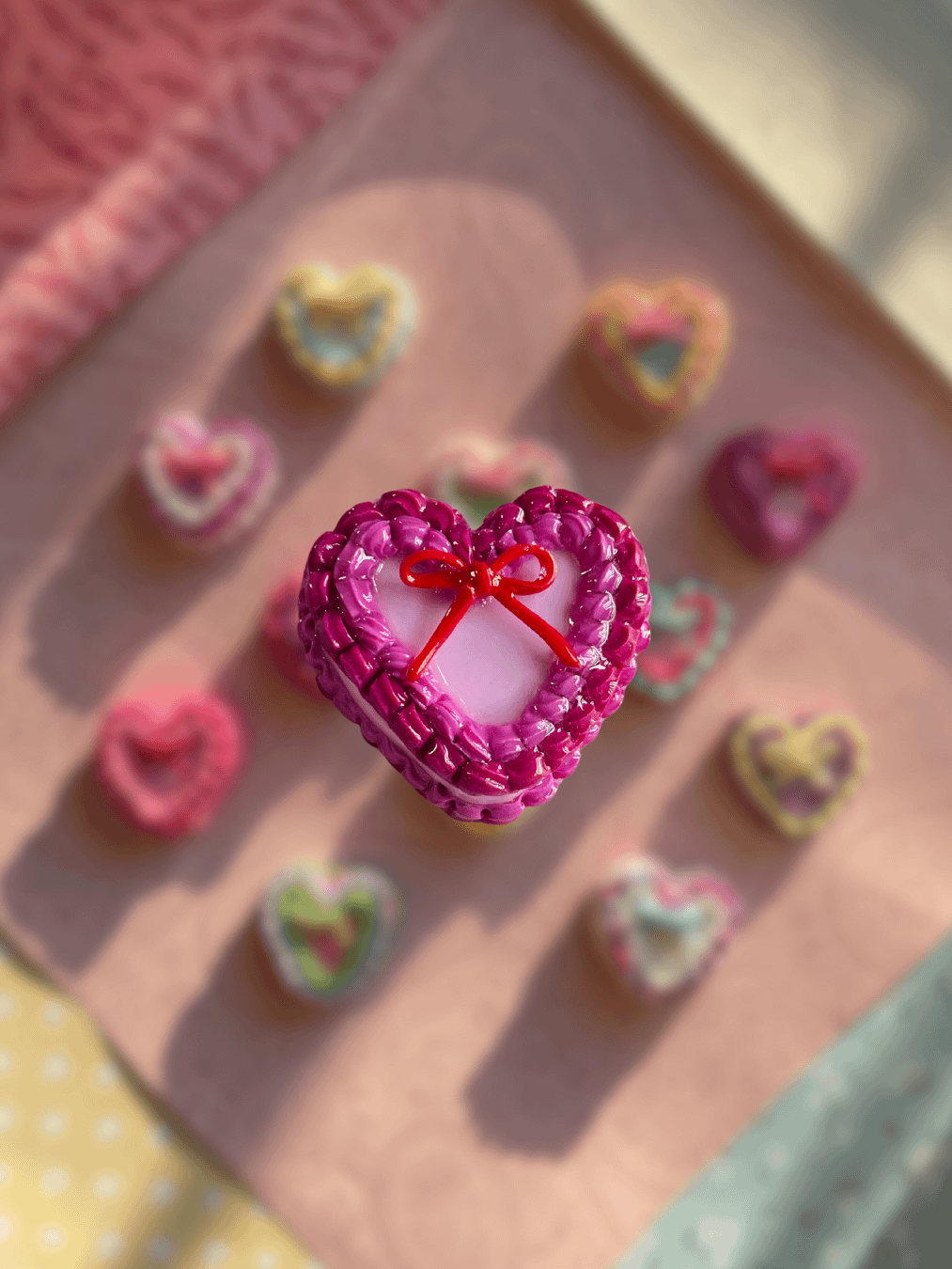 Darling Delight - Coquette Heart Cake Keychain product image (1)