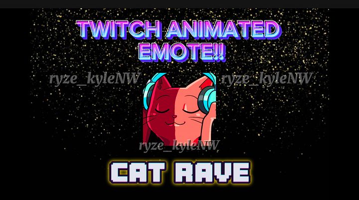 Twitch Animated Emote Cat Rave product image (1)