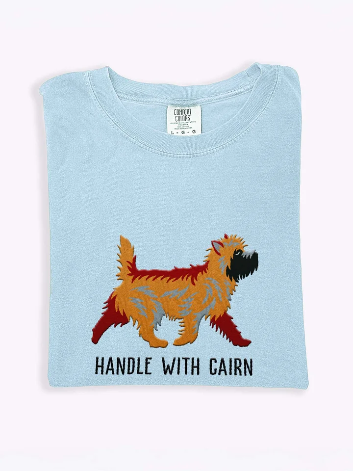 Handle with Cairn T-Shirt(Embroidered) of a Cairn Terrier(Tan) product image (1)