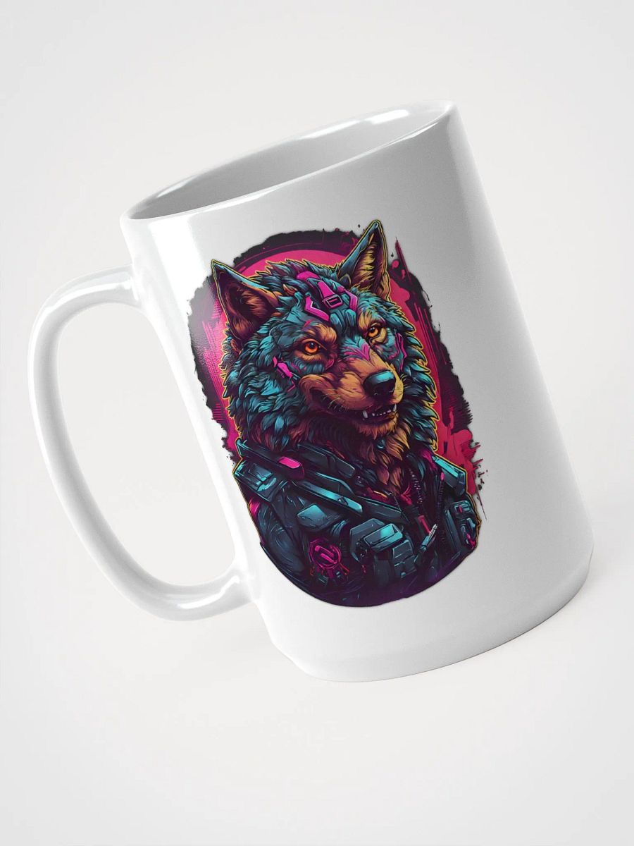 Neon Wolf Cyberpunk Mug product image (3)
