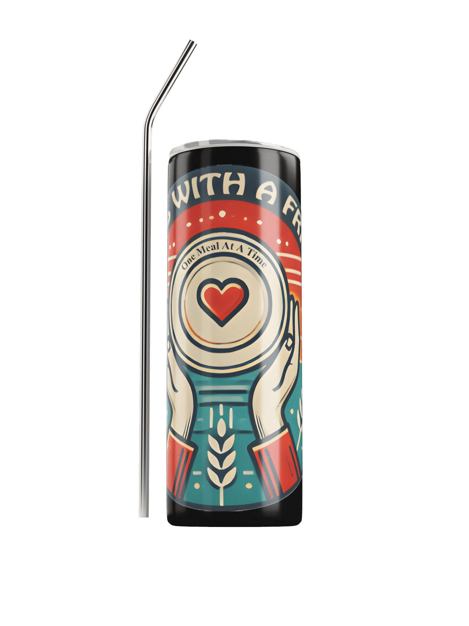 The 20oz One Meal at a Time Stainless Steel Tumbler product image (1)