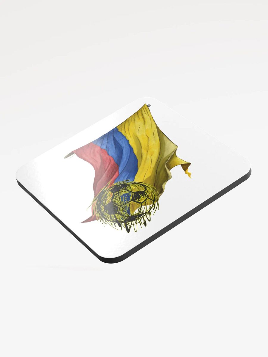 Colombian Flag Soccer Spirit Glossed Coaster product image (3)