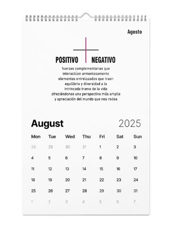 Espanol Implicito-Spanish Implied 2025 Calendar-Calendario (Dias en ingles)-Now $10.50 Use promo code VIBES4LOVE at checkout product image (9)