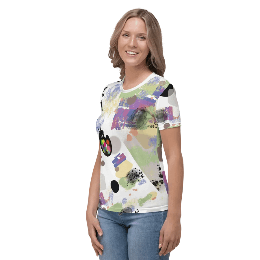 AbstractWear #1 Women's Crew Neck Poly Tee/White product image (5)