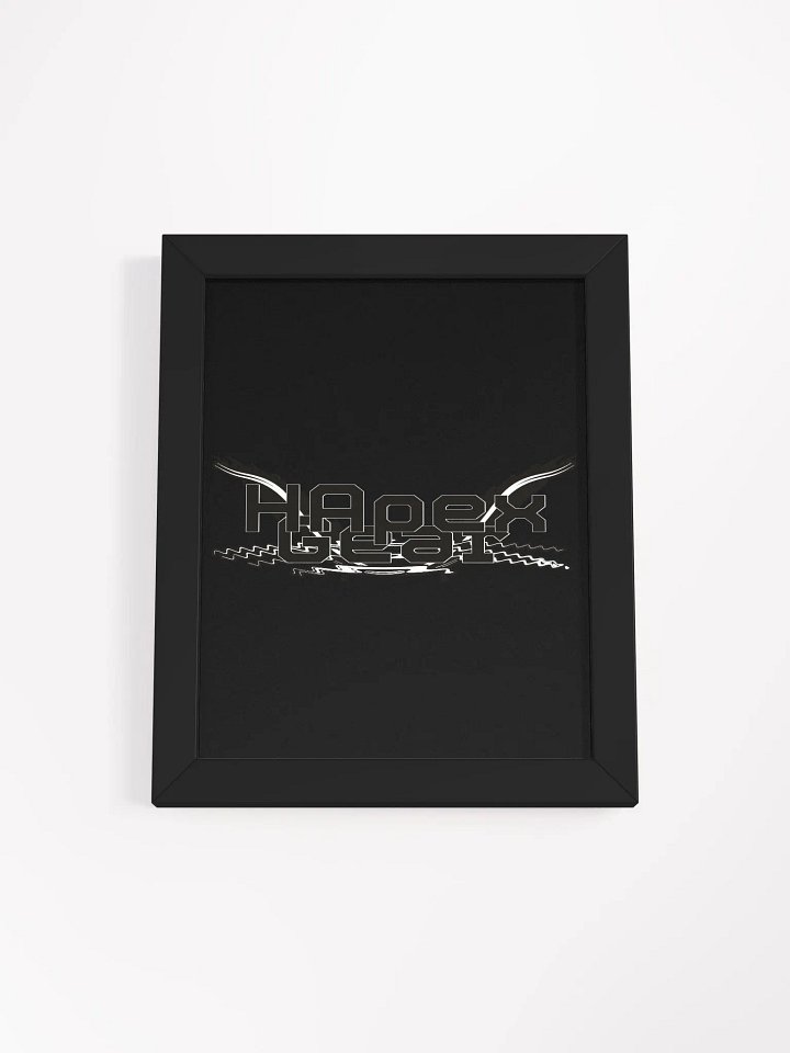 Framed - Black - High-Quality Matte Poster - Embroidered - Black HApex Gear White Logo product image (1)