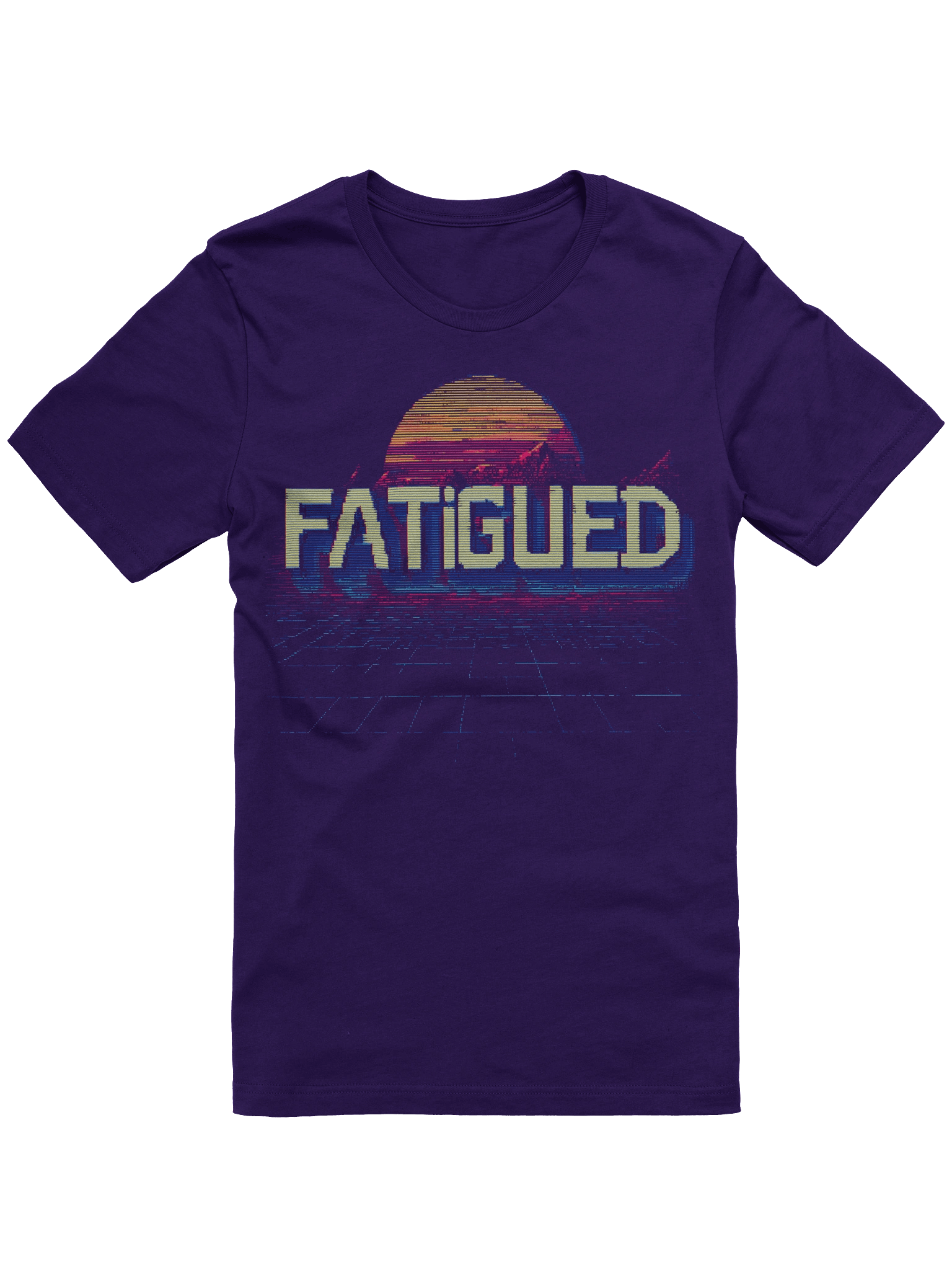 Fatigued 80's Sunset Logo Heather Unisex product image (1)
