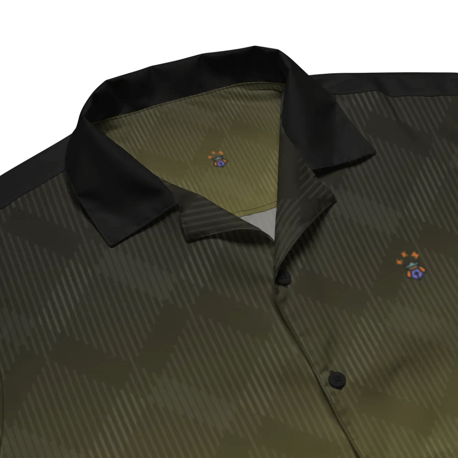 Black and Gold Blessed by God Button-up Shirt product image (3)