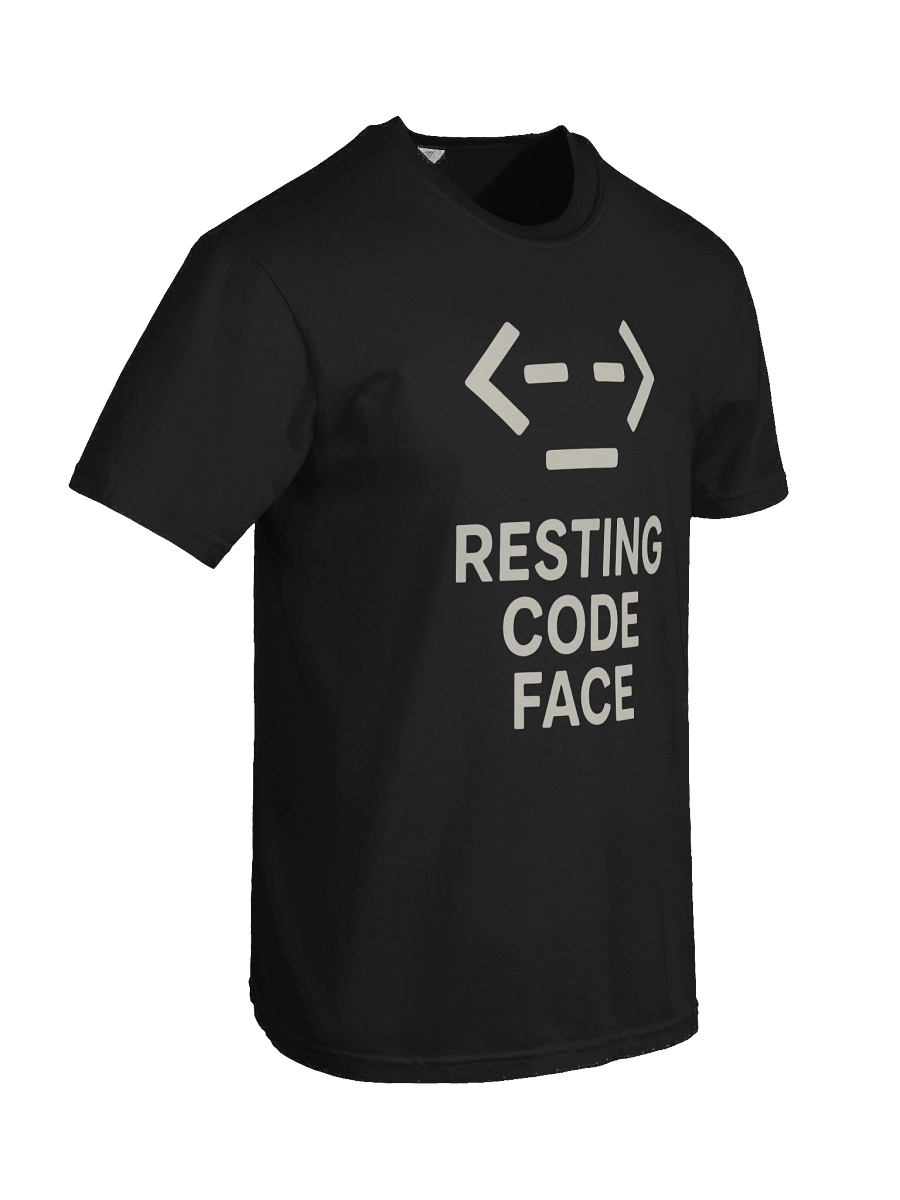 Resting Code Face Typographic T-Shirt product image (8)