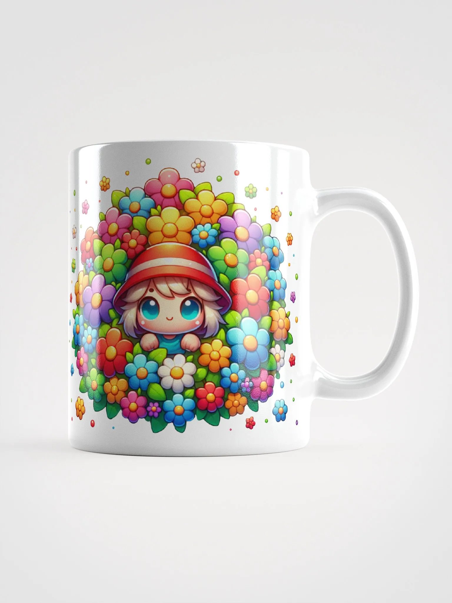 Cute Flower Girl Ceramic Mug product image (2)