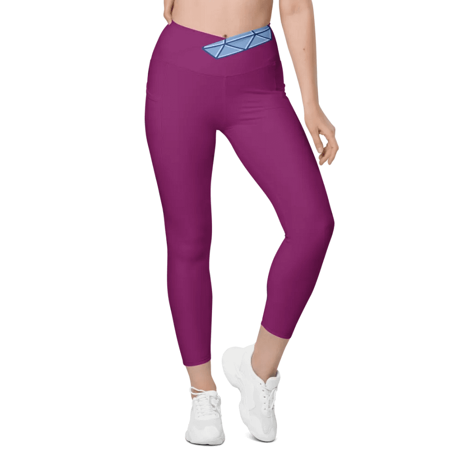 Sunset Purple Crossover Leggings with Pockets product image (10)