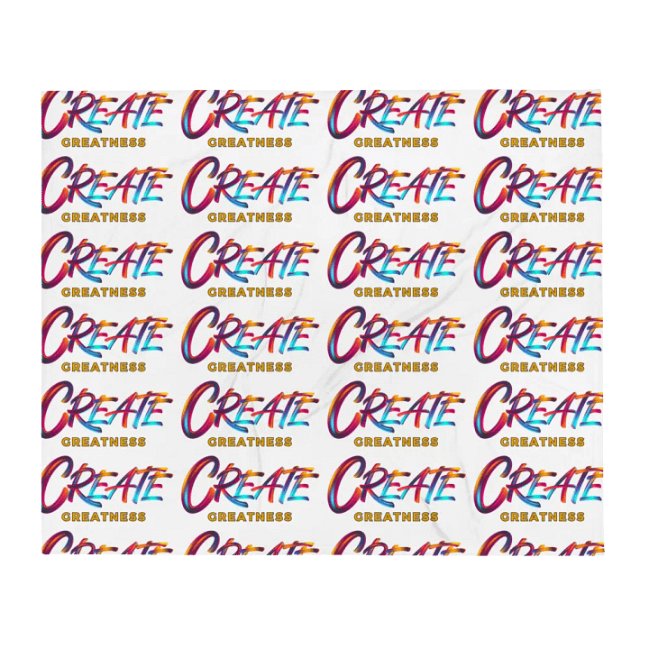 Create Greatness Patterned Throw Blanket product image (1)
