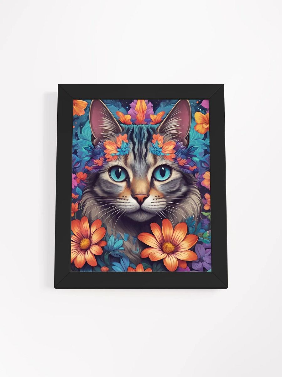 Floral Feline Fantasy Framed Poster product image (1)