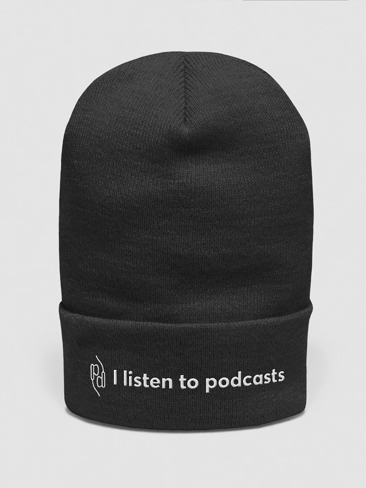 I listen to podcasts Touque/Beanie – Black product image (1)