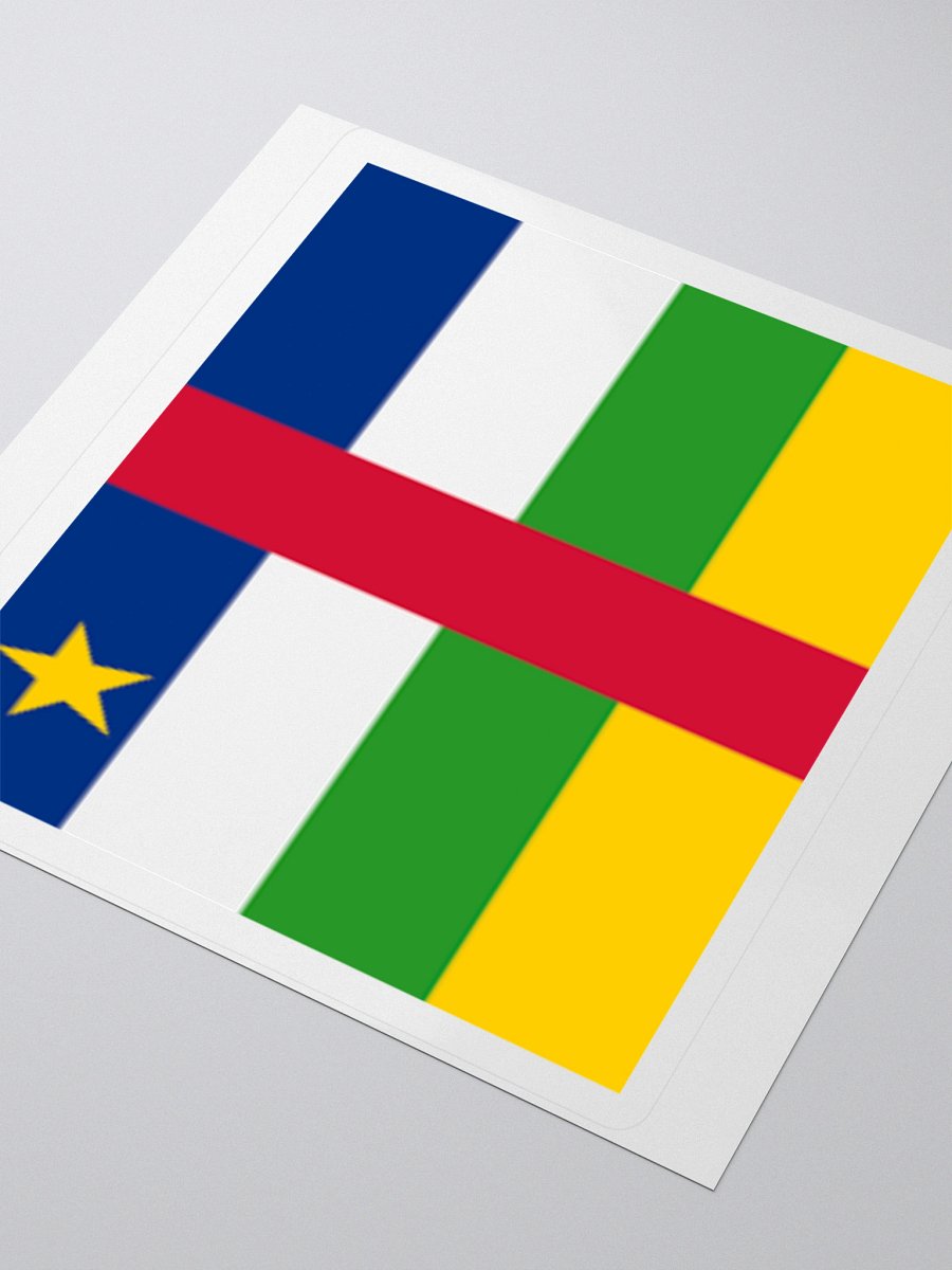 Central African Republic Flag Sticker | Red Star Design | Durable Vinyl | 3 Sizes product image (8)