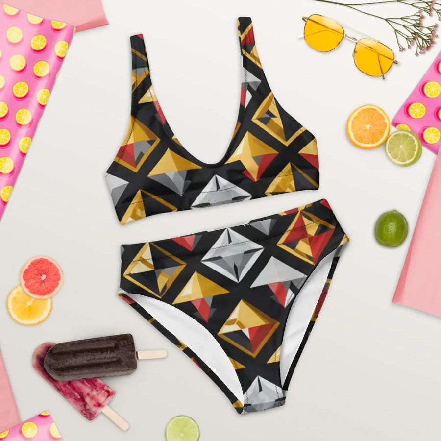 Black/Silver and Gold Diamond Bikini product image (10)