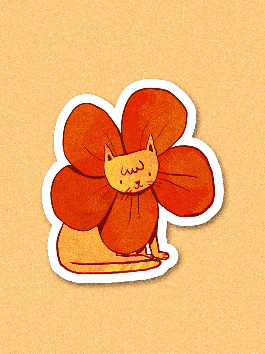 Flower Cat Sticker product image (1)