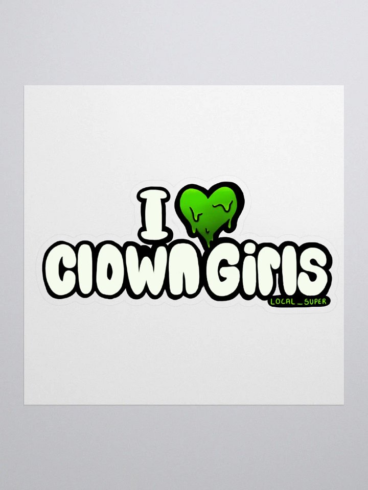 I Heart Clown Girls Sticker product image (1)