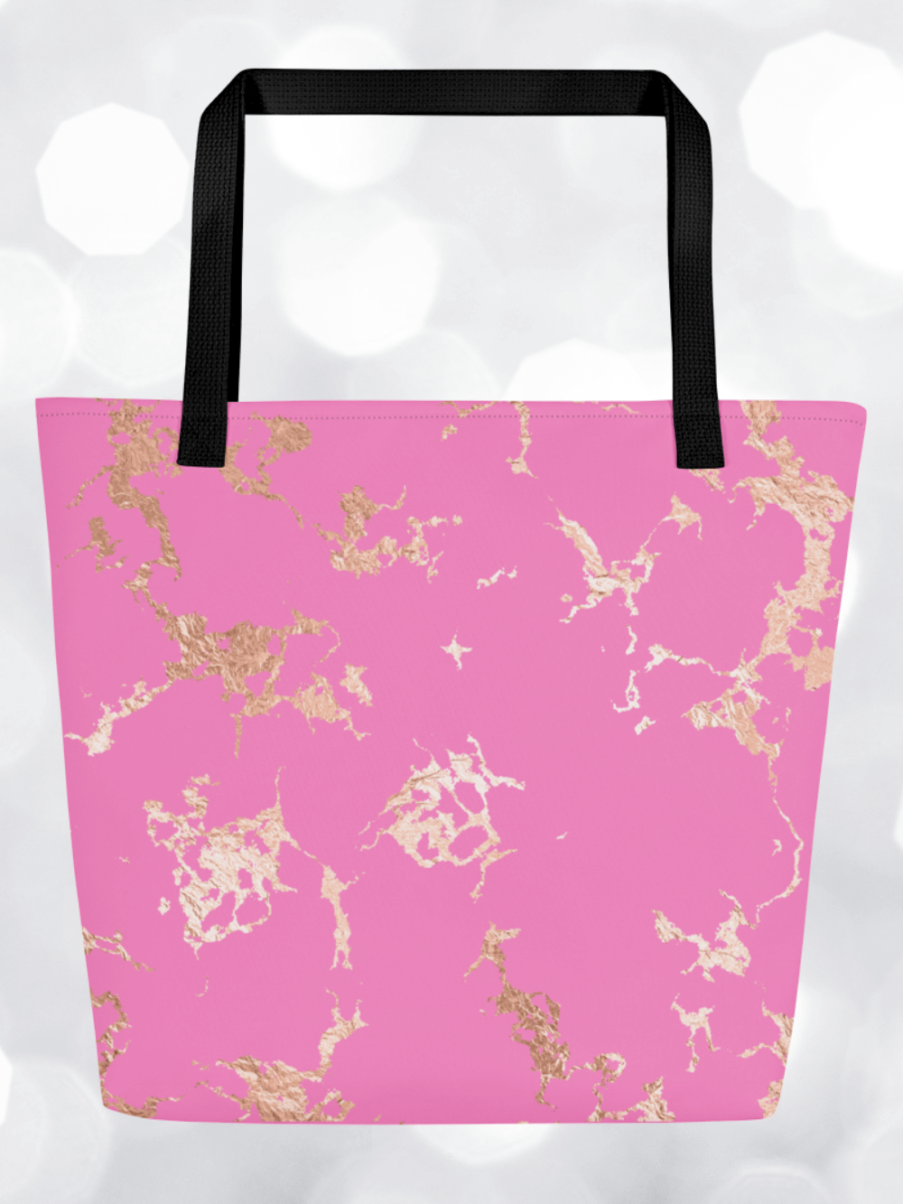 Pink Golden Marble All-Over Tote Bag product image (1)